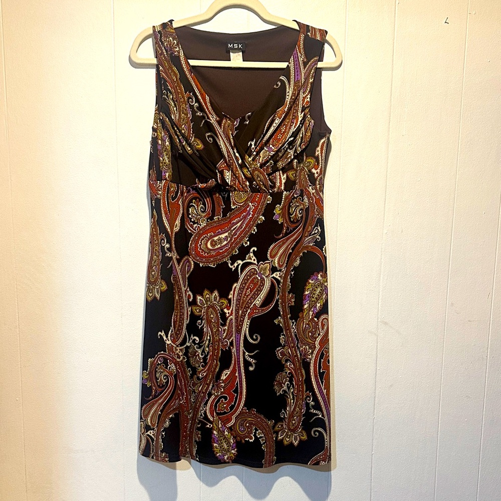 MSK paisley dress‎ size L
